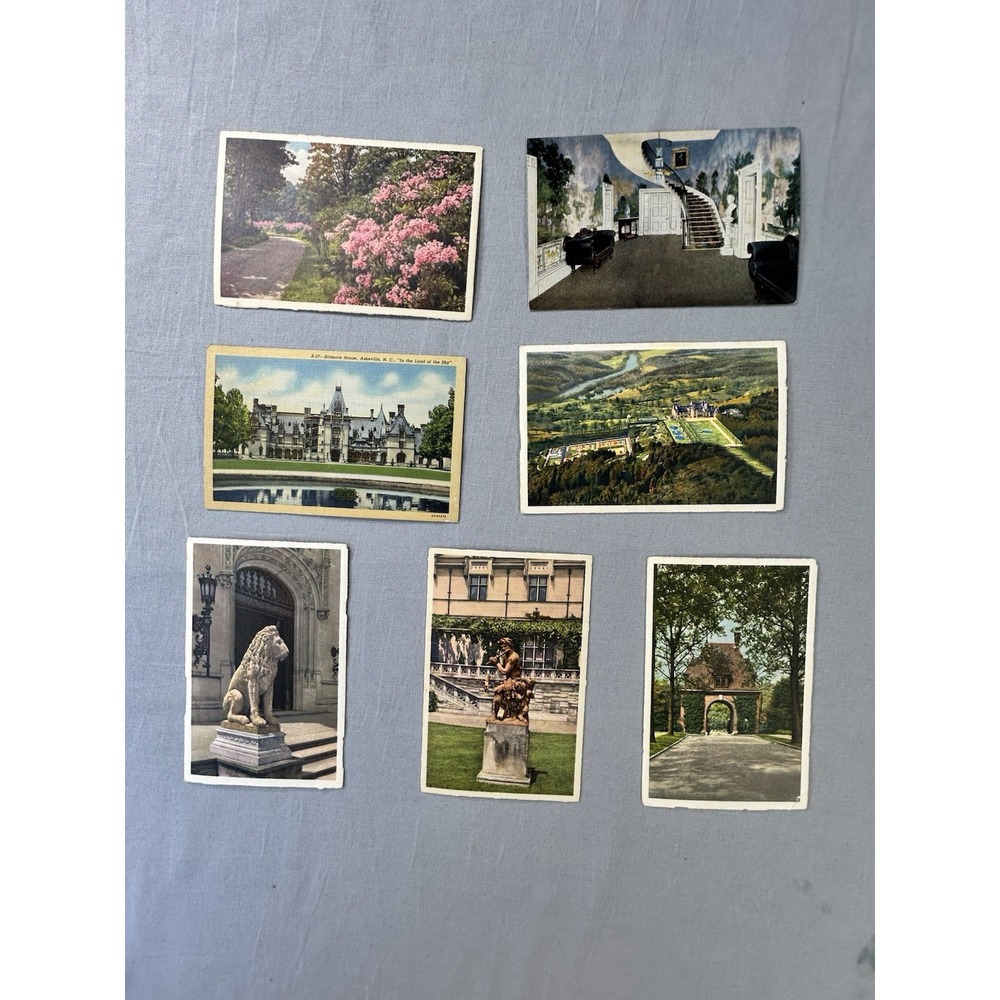 Vintage Biltmore House Postcards Unused Lot Of 7 Has Wear North Carolina